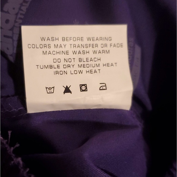 Landau Essentials Creased Front Elastic Waist Pants | NWT | Purple | Sz: M - Picture 10 of 11